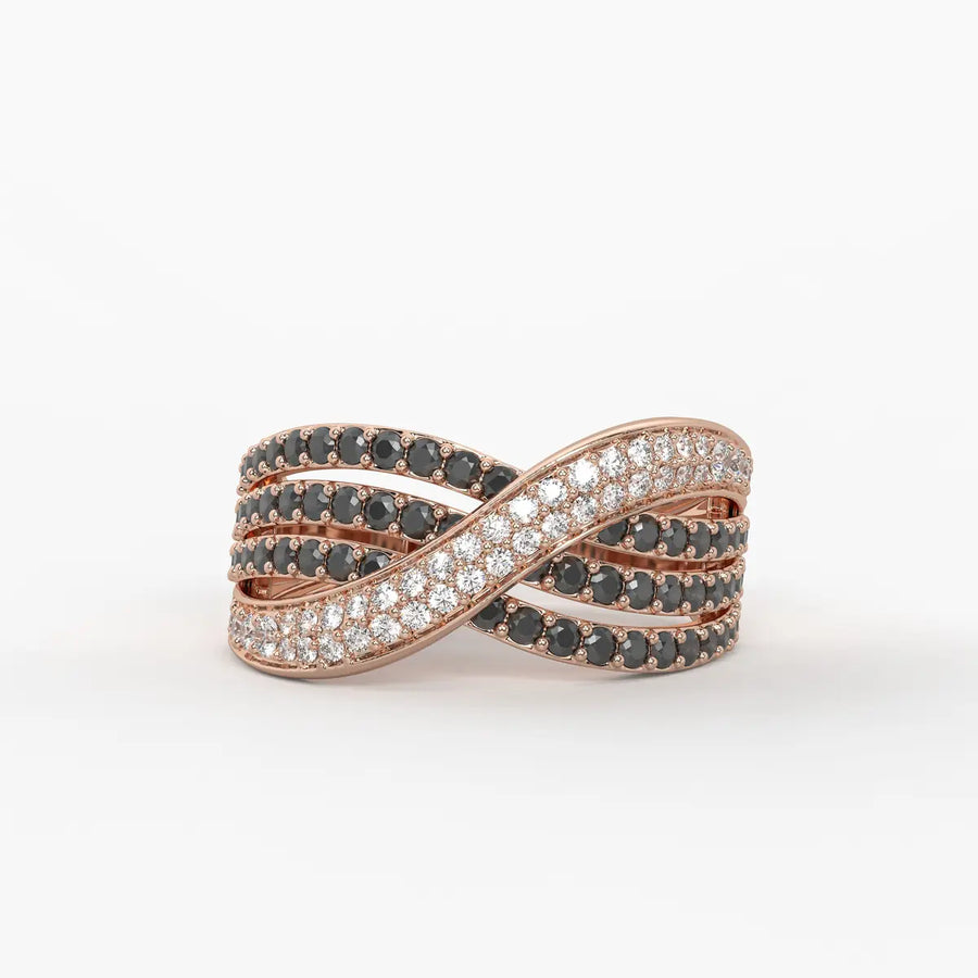 Veyra Noir Crisscross Ring