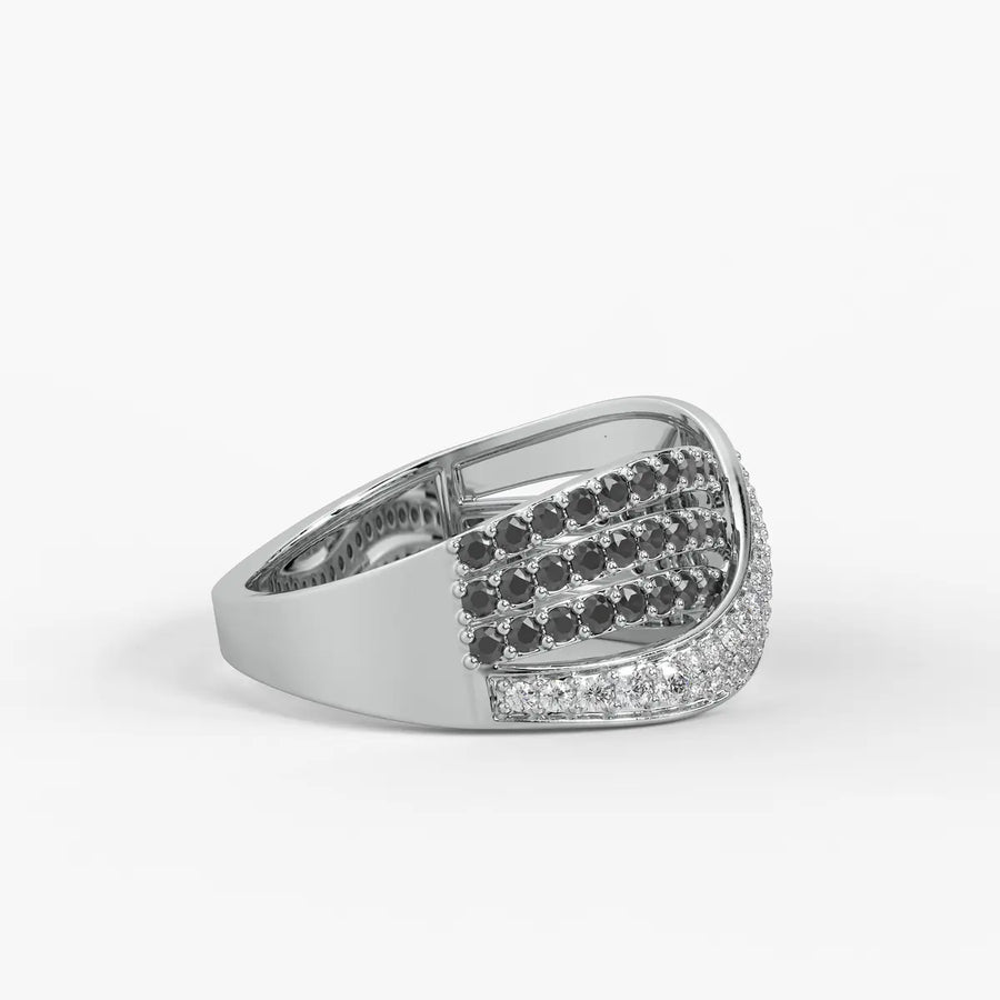 Veyra Noir Crisscross Ring