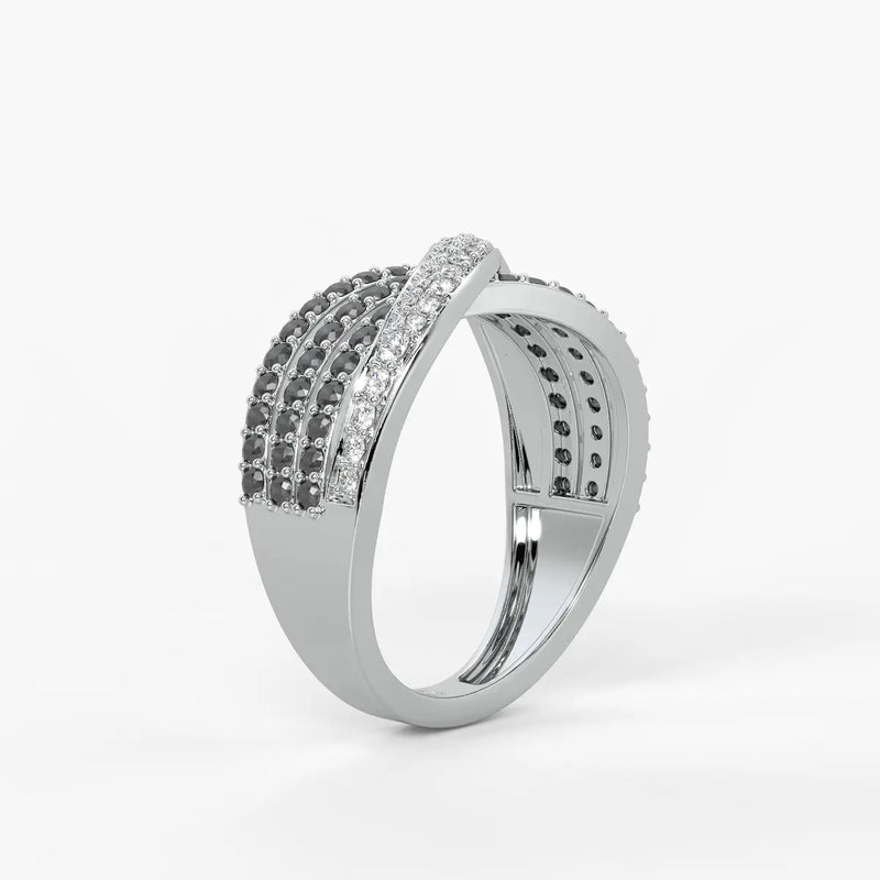 Veyra Noir Crisscross Ring