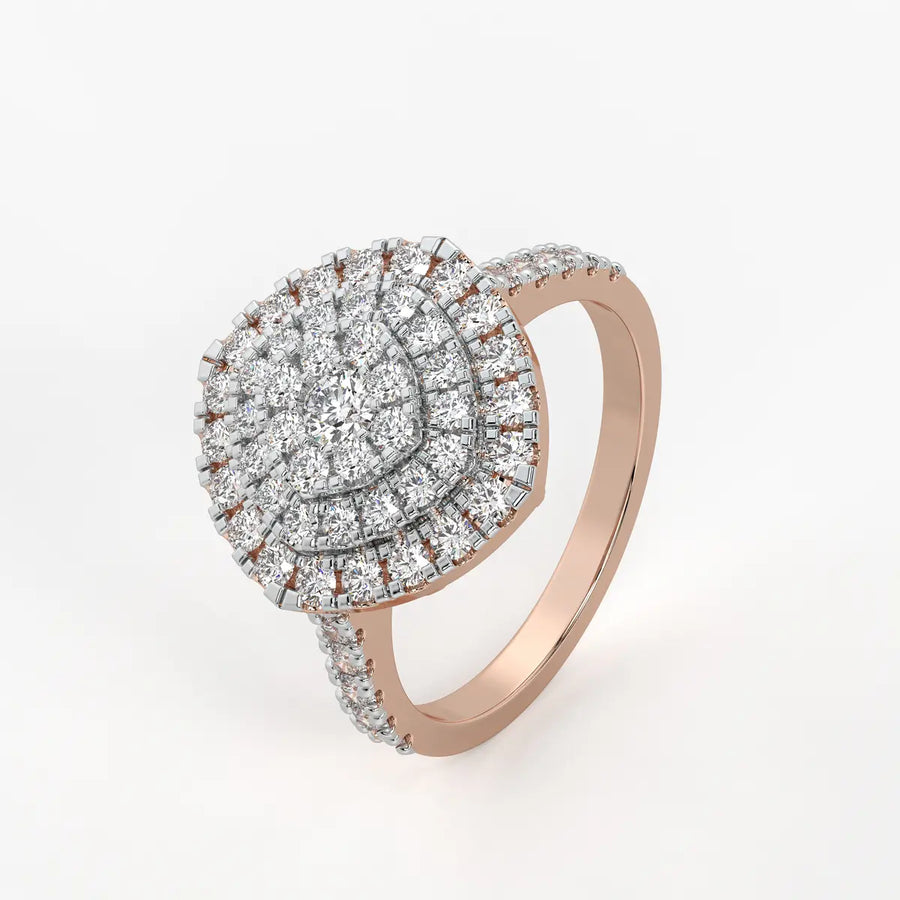 Floral Halo Statement Ladies Ring