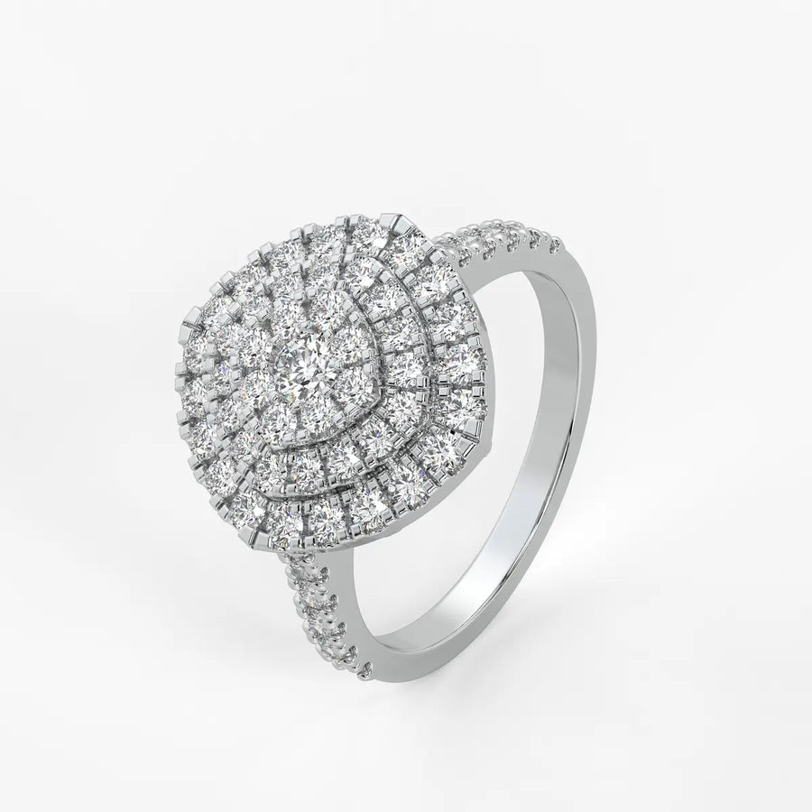 Floral Halo Statement Ladies Ring