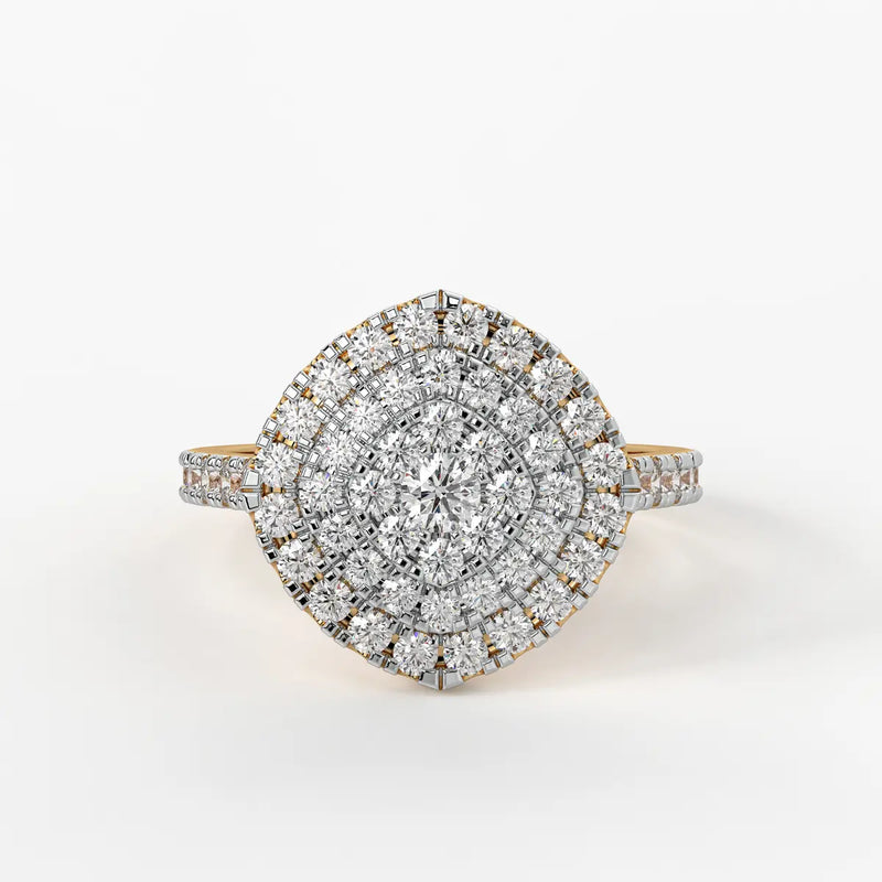 Floral Halo Statement Ladies Ring