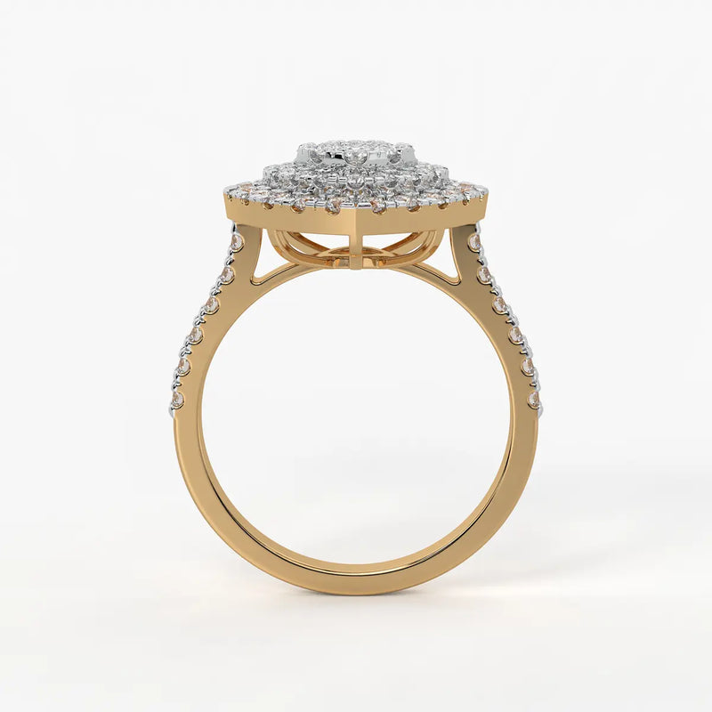 Floral Halo Statement Ladies Ring