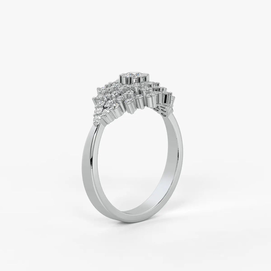 Aurelisse Grand Floral Cluster Diamond Ring