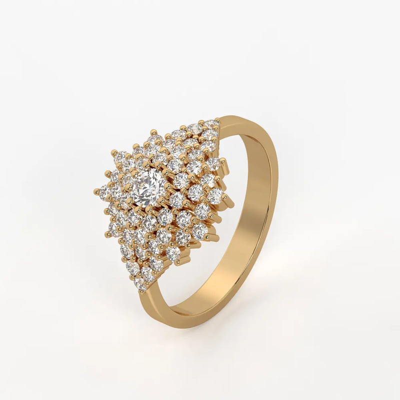 Aurelisse Grand Floral Cluster Diamond Ring