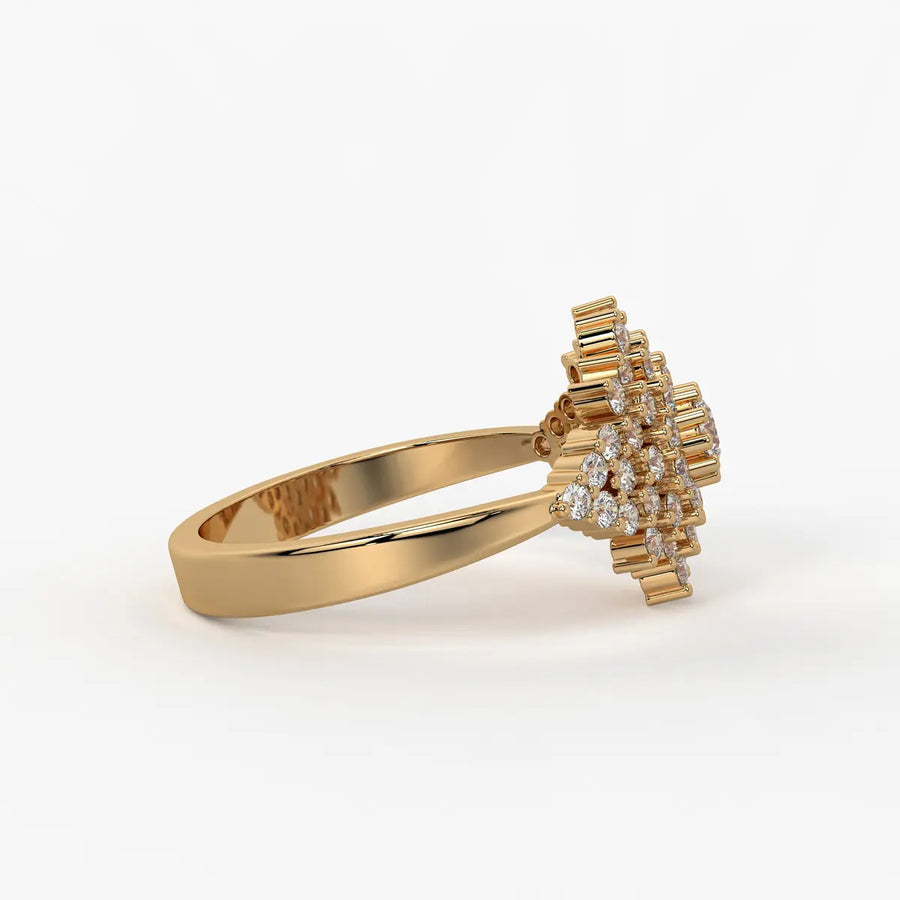 Aurelisse Grand Floral Cluster Diamond Ring