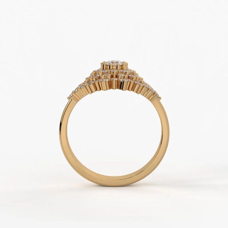 Aurelisse Grand Floral Cluster Diamond Ring