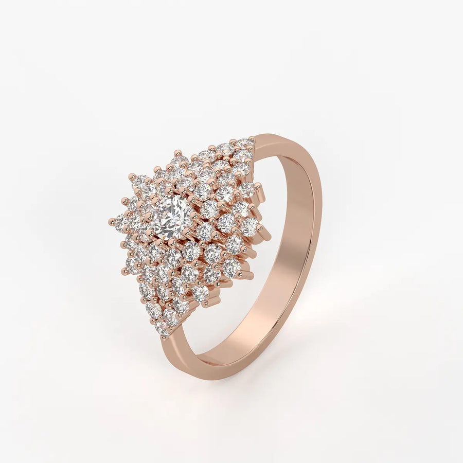 Aurelisse Grand Floral Cluster Diamond Ring