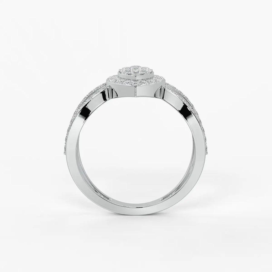 Aura Marquise Cluster Split Shank Diamond Ring