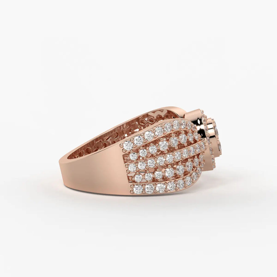 Zivara Rosette Halo Ring