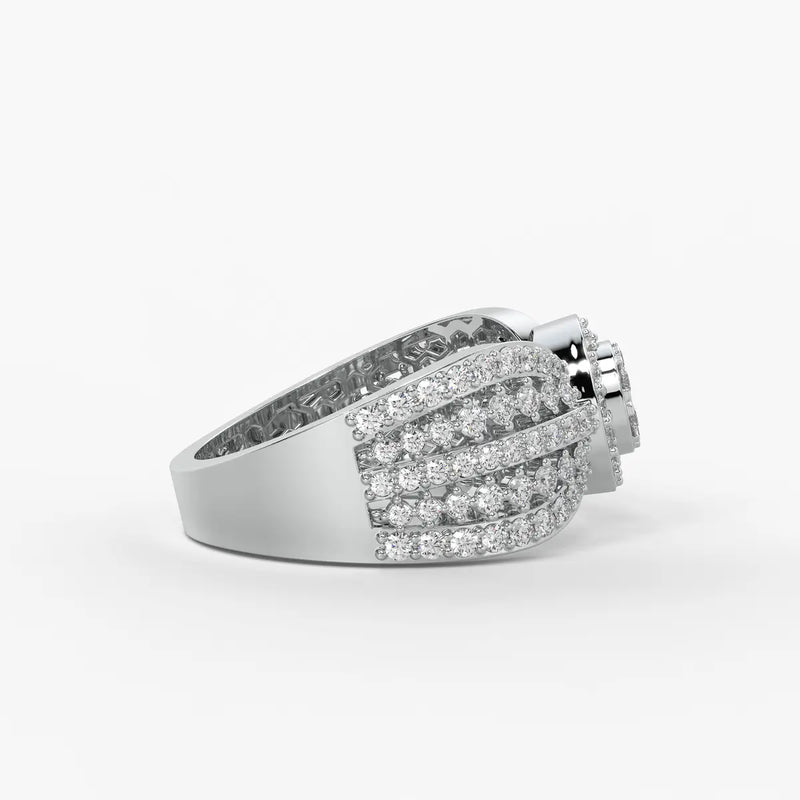Zivara Rosette Halo Ring