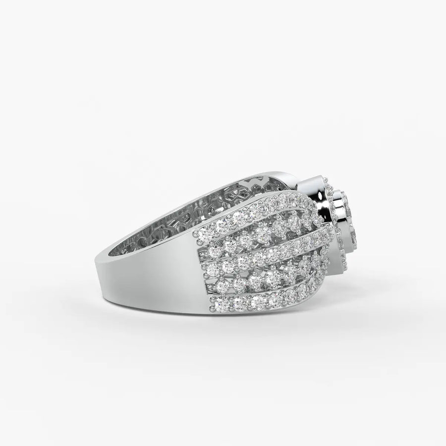 Zivara Rosette Halo Ring