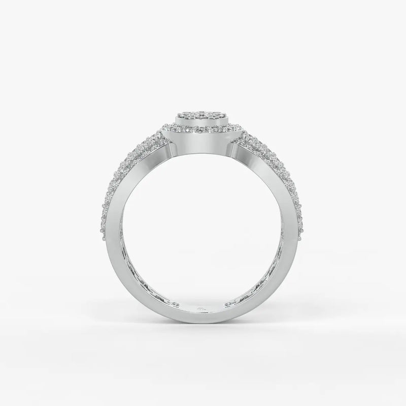 Zivara Rosette Halo Ring
