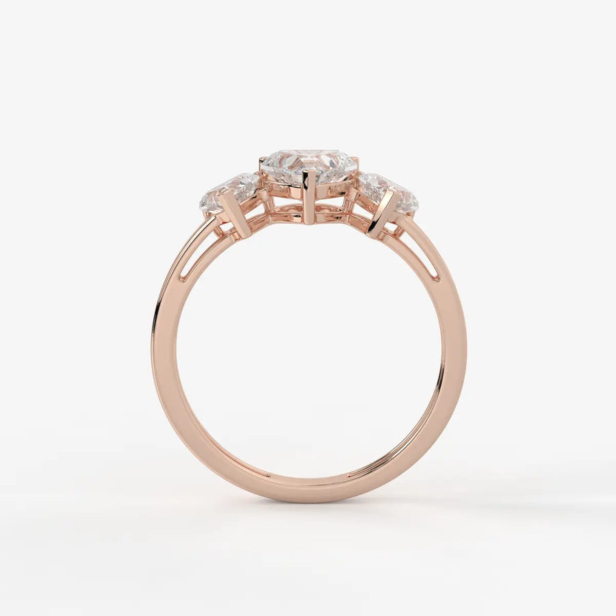 Velmora Heart Trio Diamond Ring