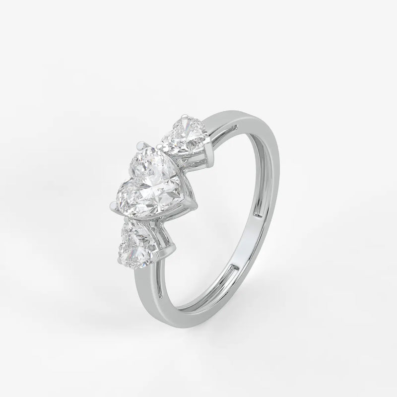 Velmora Heart Trio Diamond Ring