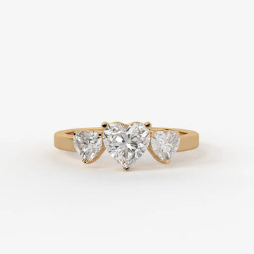 Velmora Heart Trio Diamond Ring
