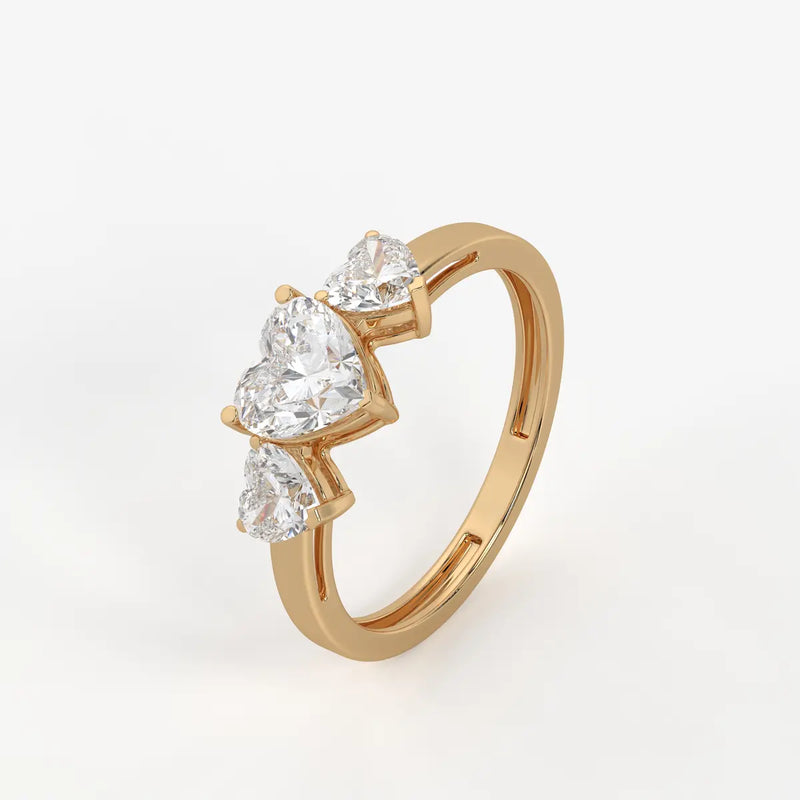 Velmora Heart Trio Diamond Ring