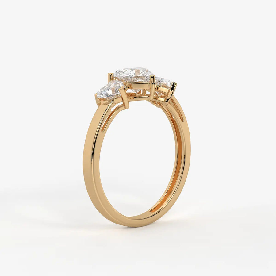 Velmora Heart Trio Diamond Ring