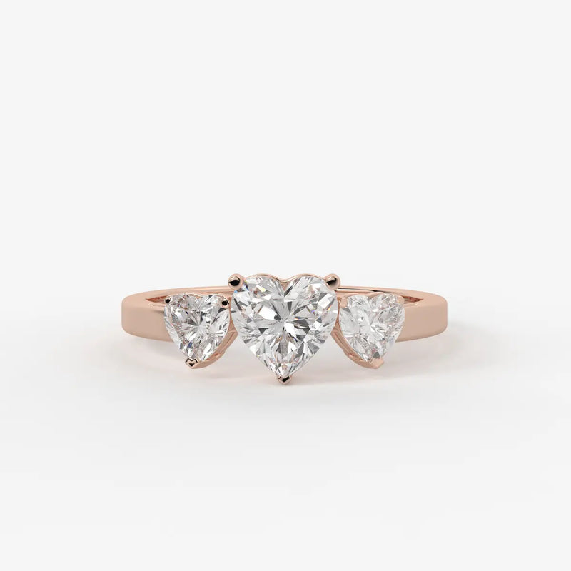 Velmora Heart Trio Diamond Ring