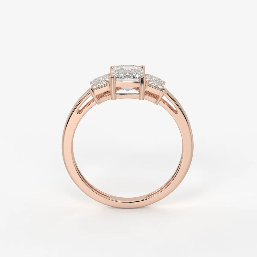 Serelisse Emerald Trio Diamond Ring