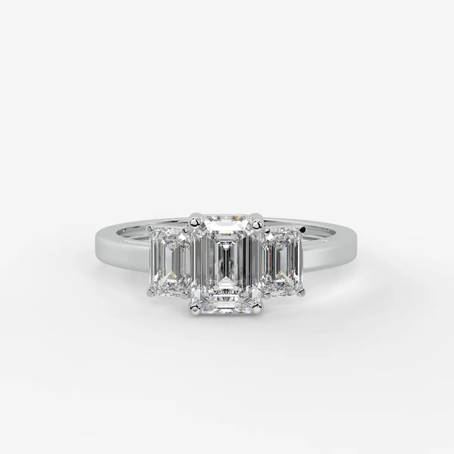 Serelisse Emerald Trio Diamond Ring
