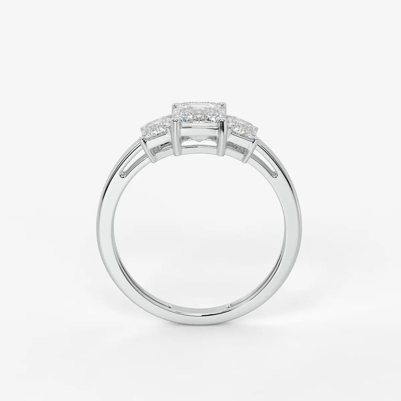 Serelisse Emerald Trio Diamond Ring