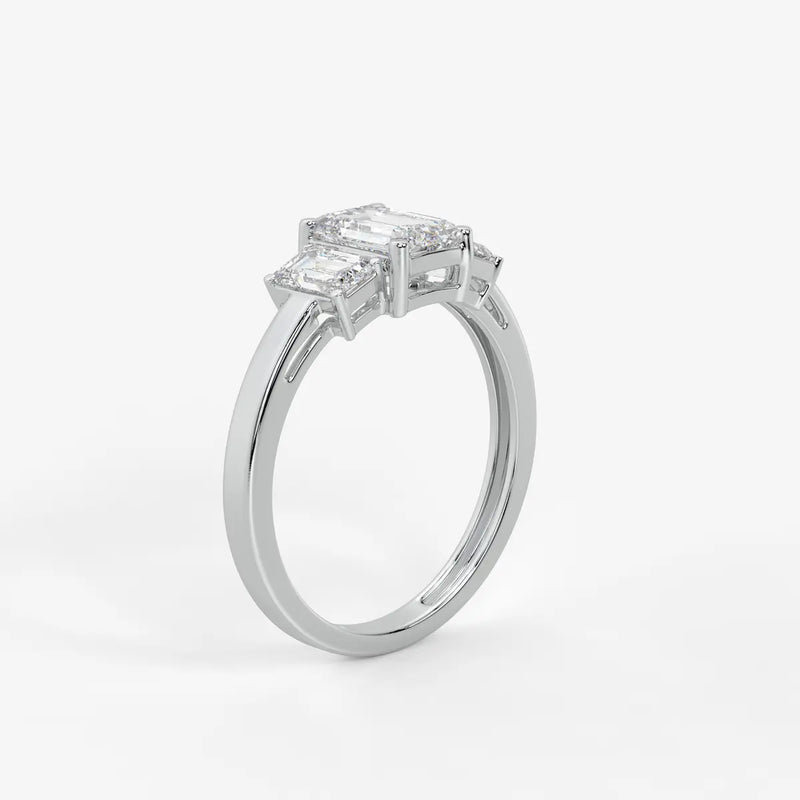 Serelisse Emerald Trio Diamond Ring