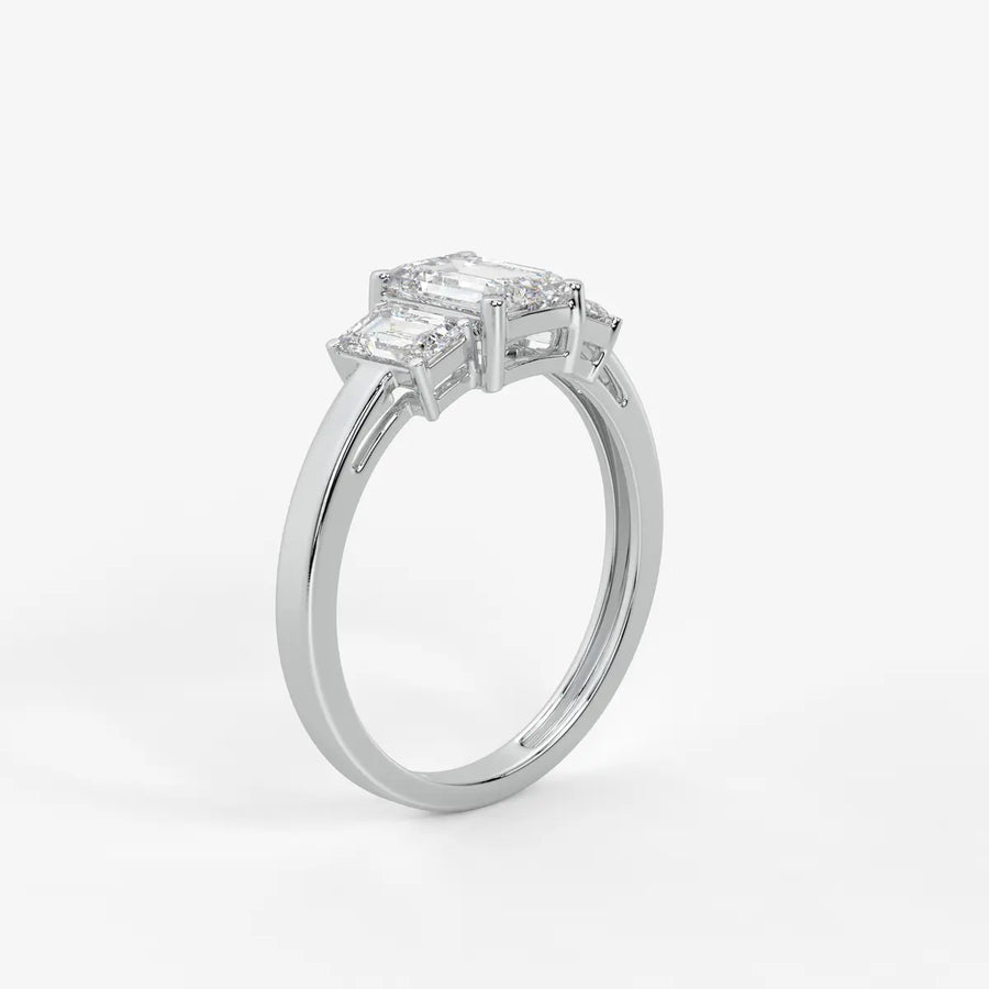 Serelisse Emerald Trio Diamond Ring