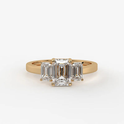 Serelisse Emerald Trio Diamond Ring