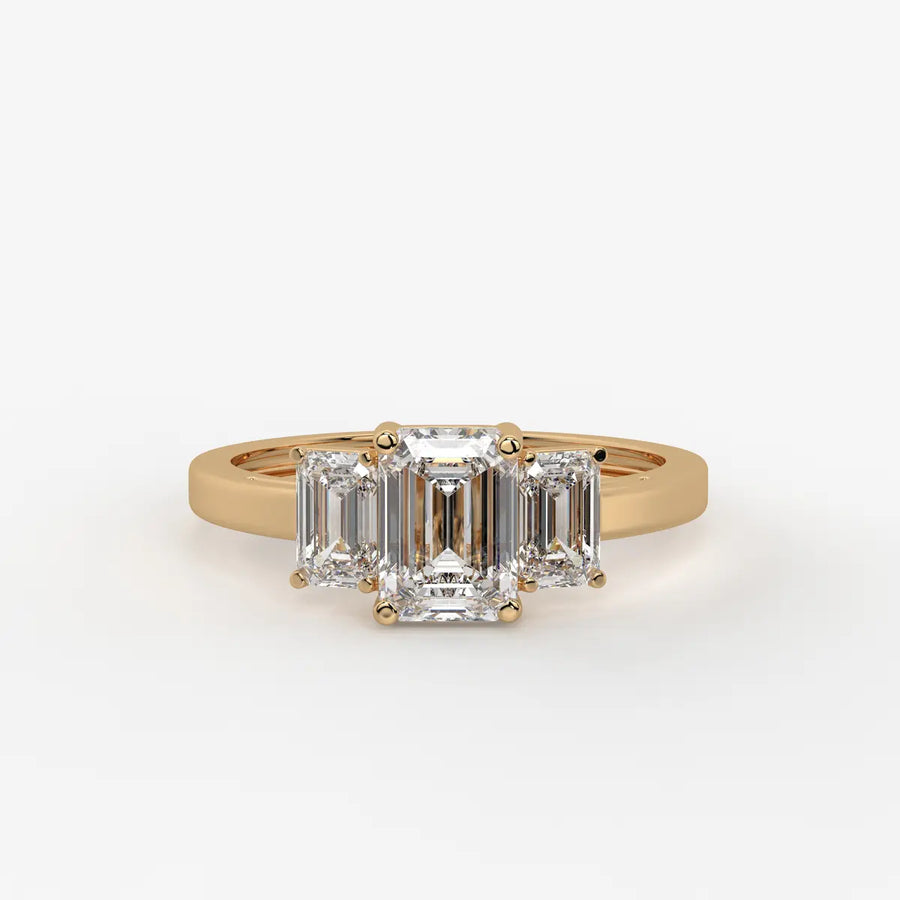 Serelisse Emerald Trio Diamond Ring