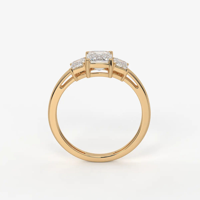 Serelisse Emerald Trio Diamond Ring