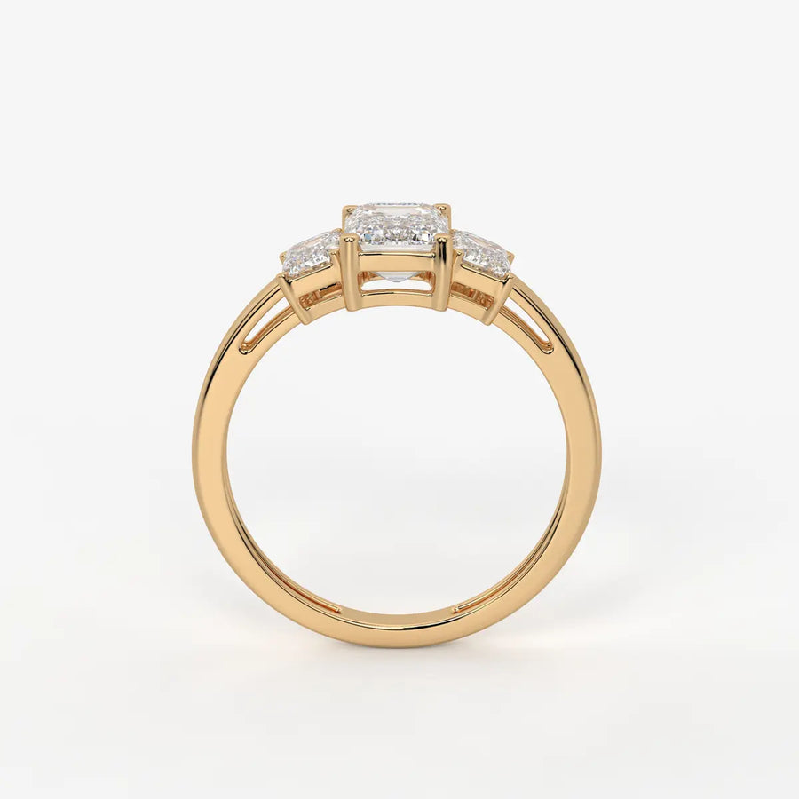 Serelisse Emerald Trio Diamond Ring