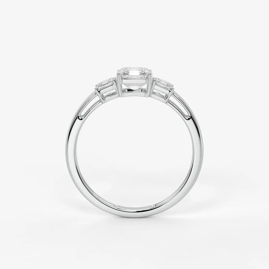 Aureliya Asscher Trio Diamond Ring