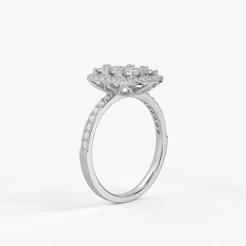 Elysian Cushion Halo Radiant Ring