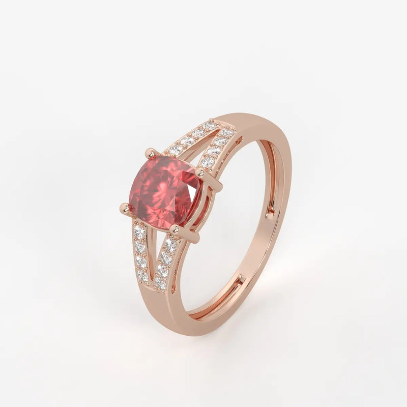 Rosea Lumiere Solitaire Ring