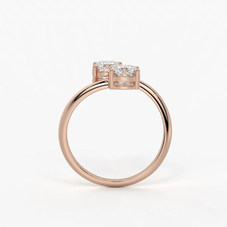 The Seraphina Cushion Twin Ring