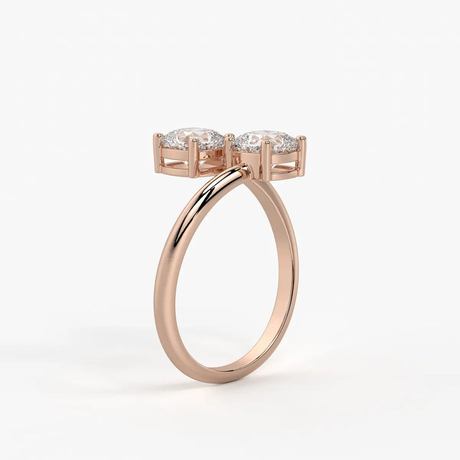The Seraphina Cushion Twin Ring