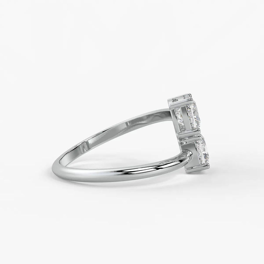 The Seraphina Cushion Twin Ring