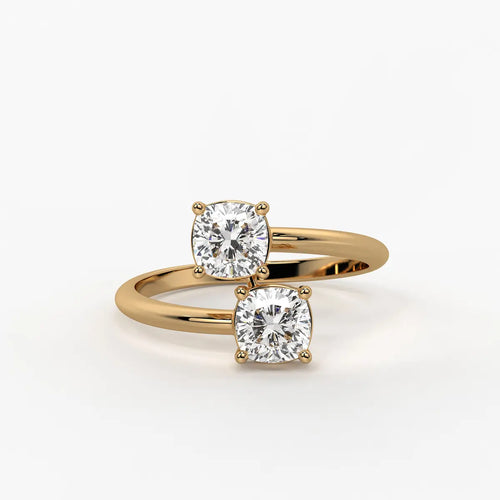 The Seraphina Cushion Twin Ring