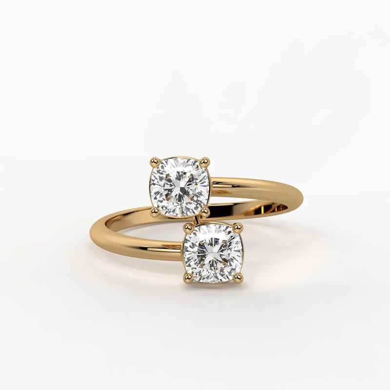 The Seraphina Cushion Twin Ring