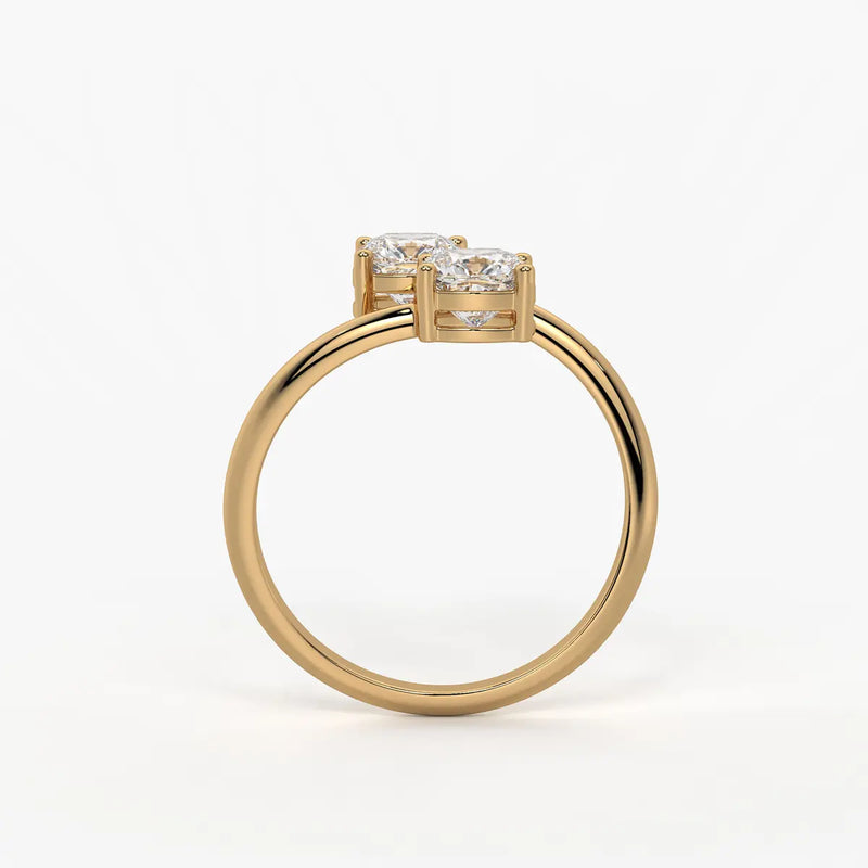 The Seraphina Cushion Twin Ring