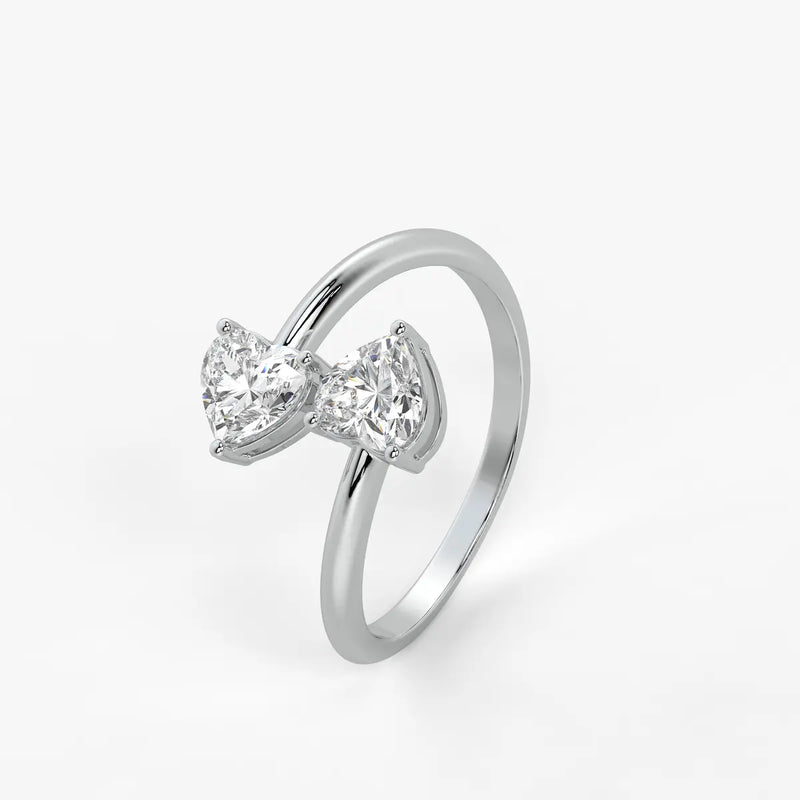 Amora Twin Heart Serpentine Ring