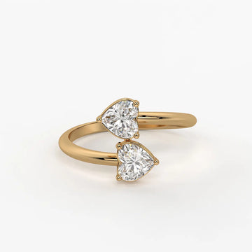 Amora Twin Heart Serpentine Ring
