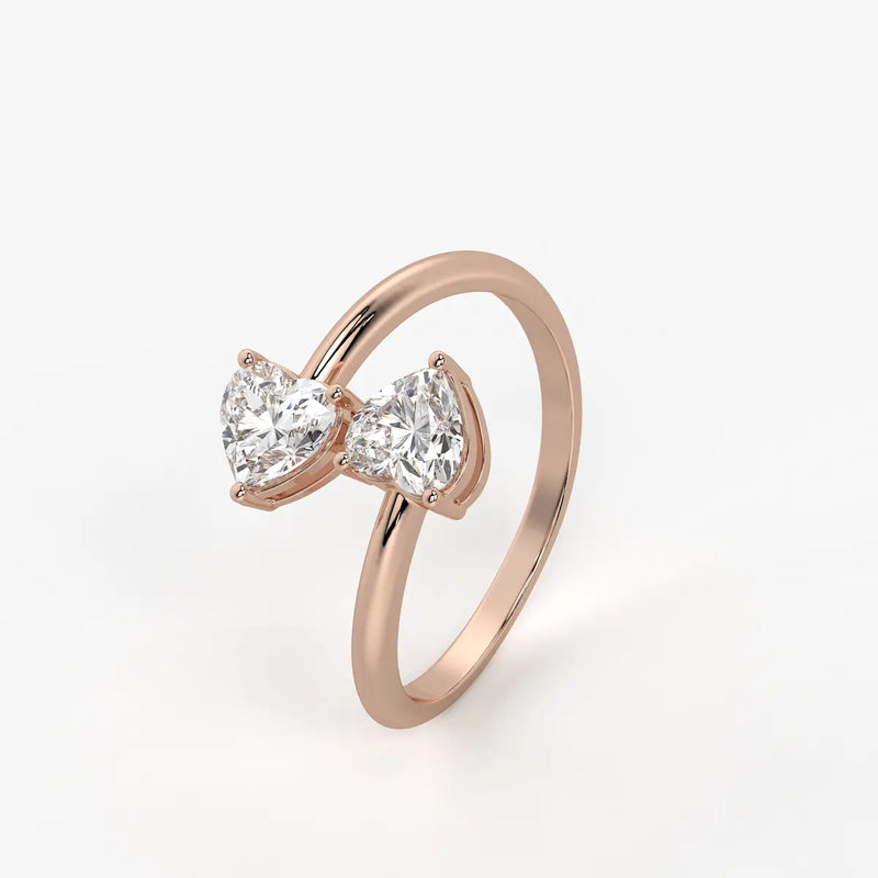Amora Twin Heart Serpentine Ring