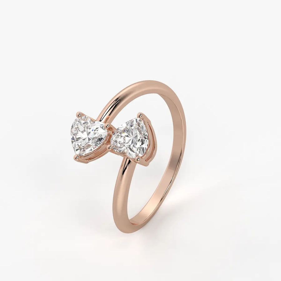 Amora Twin Heart Serpentine Ring
