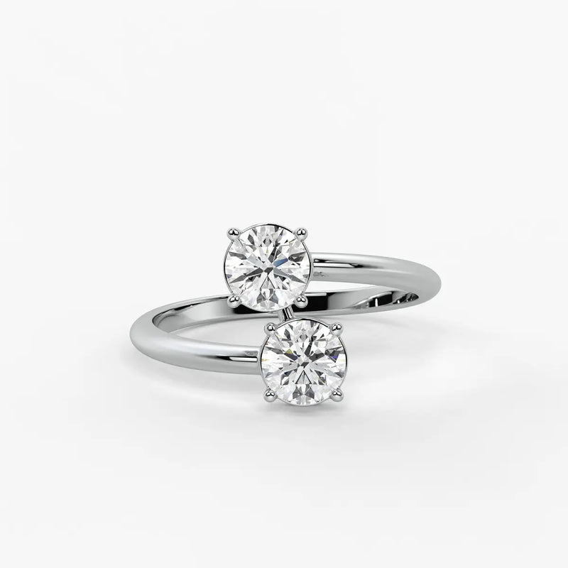 Aira Round Dual-Stone Ring