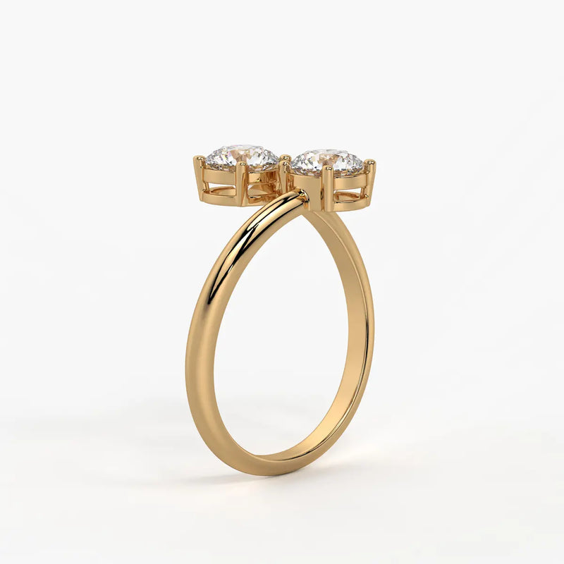 Aira Round Dual-Stone Ring