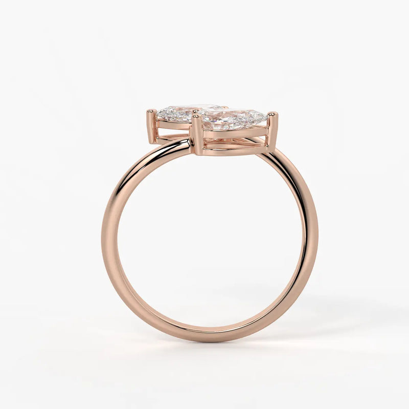 Nyra Twin Pear Bypass Wrap Ring