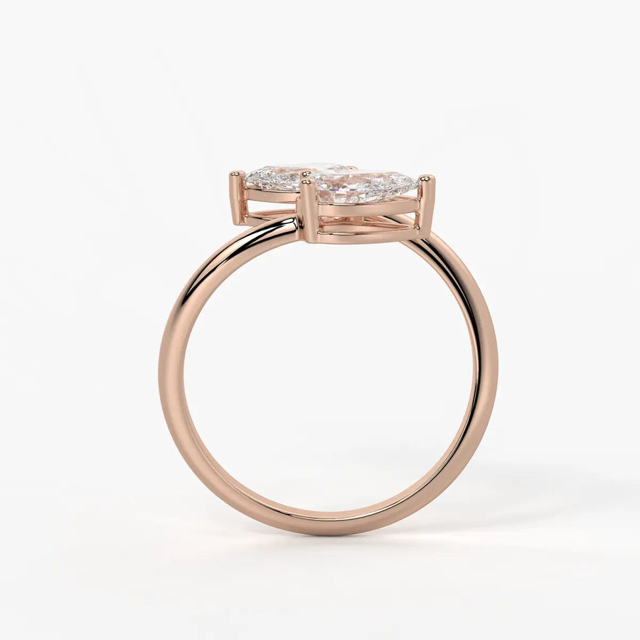 Nyra Twin Pear Bypass Wrap Ring