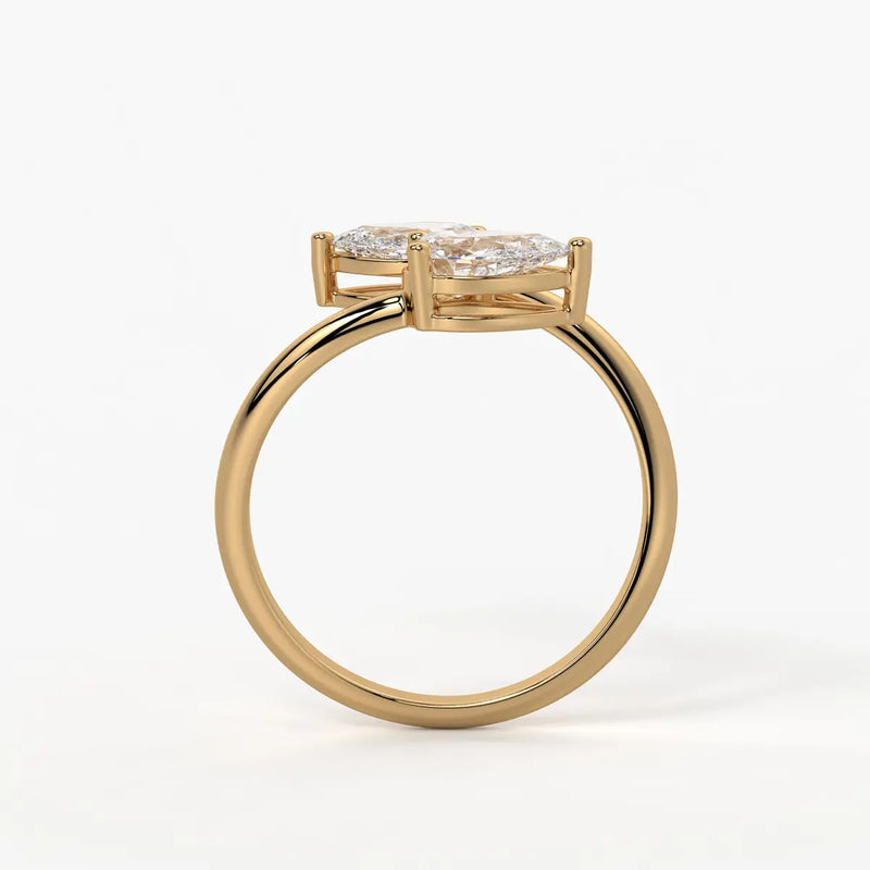 Nyra Twin Pear Bypass Wrap Ring